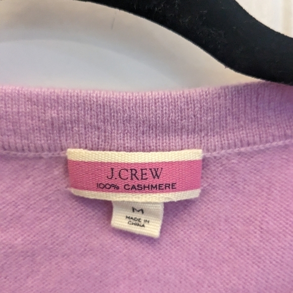 J. Crew 100% Cashmere Sweater In Sweet Violet Snow - Picture 5 of 5